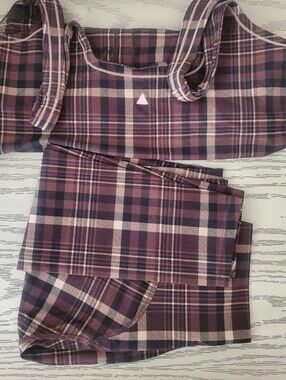 Vitality Brown Plaid Set